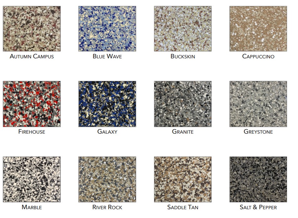 Epoxy Flake Coating Colors