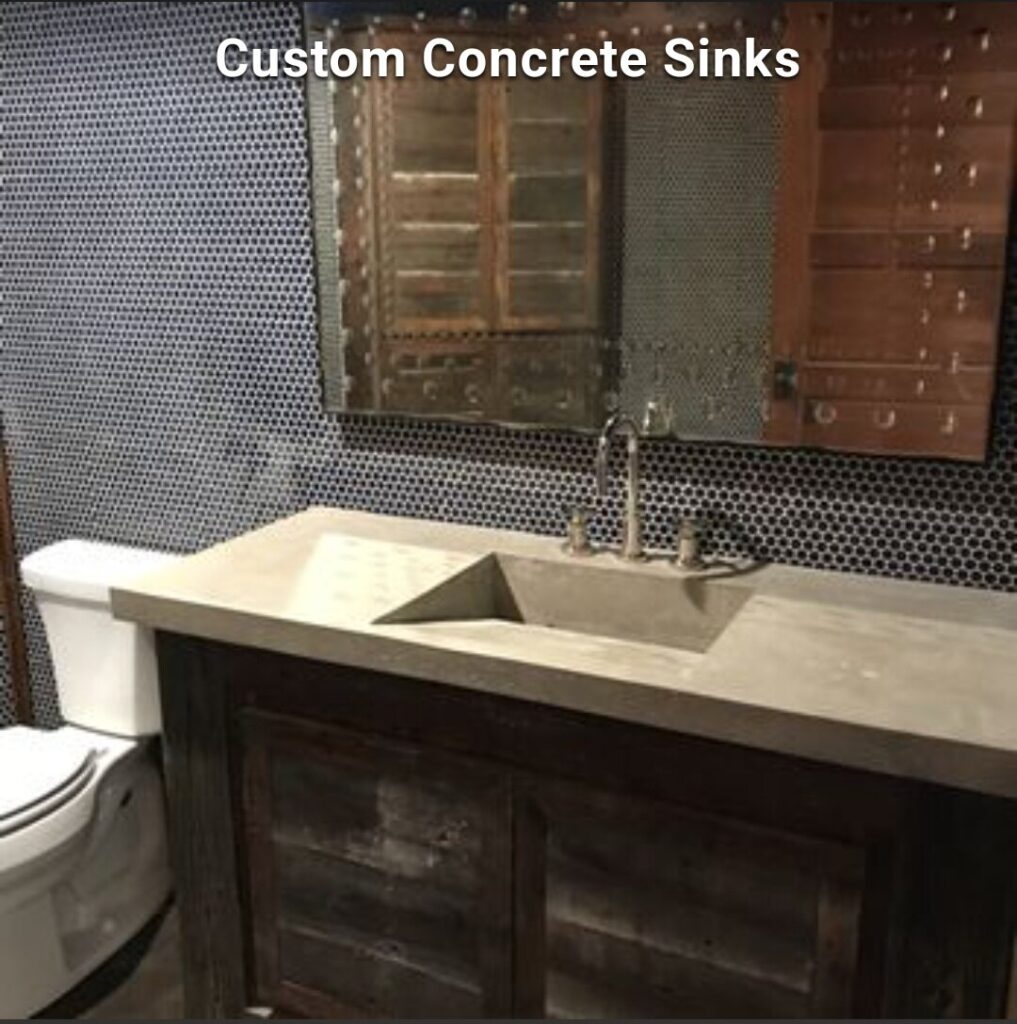 Concrete counter and sink Austin